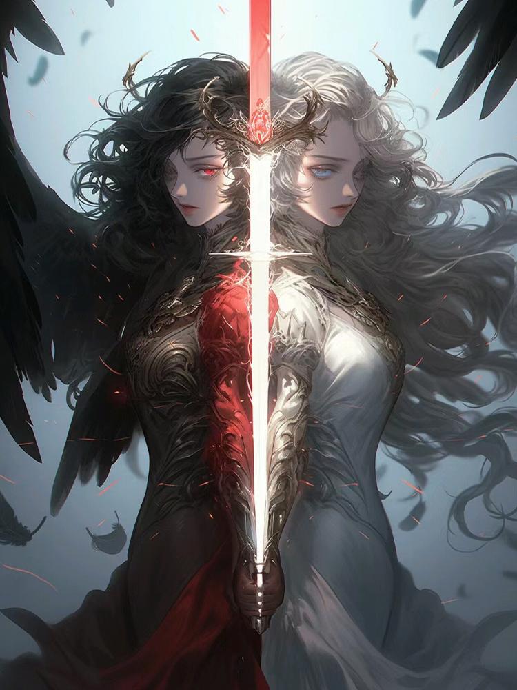 

Diy 5d Алмазная картина Готический темный ангел Алмазная картина Искусство вышивка крестом Мозаика ручной работы Украшение для дома Full Round 20x30CM