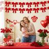 5Sets Colorful Bowknot Bunting Ornament Ceiling Hanging Decoration for Mother's Day Valentine's Day Holiday Decoration