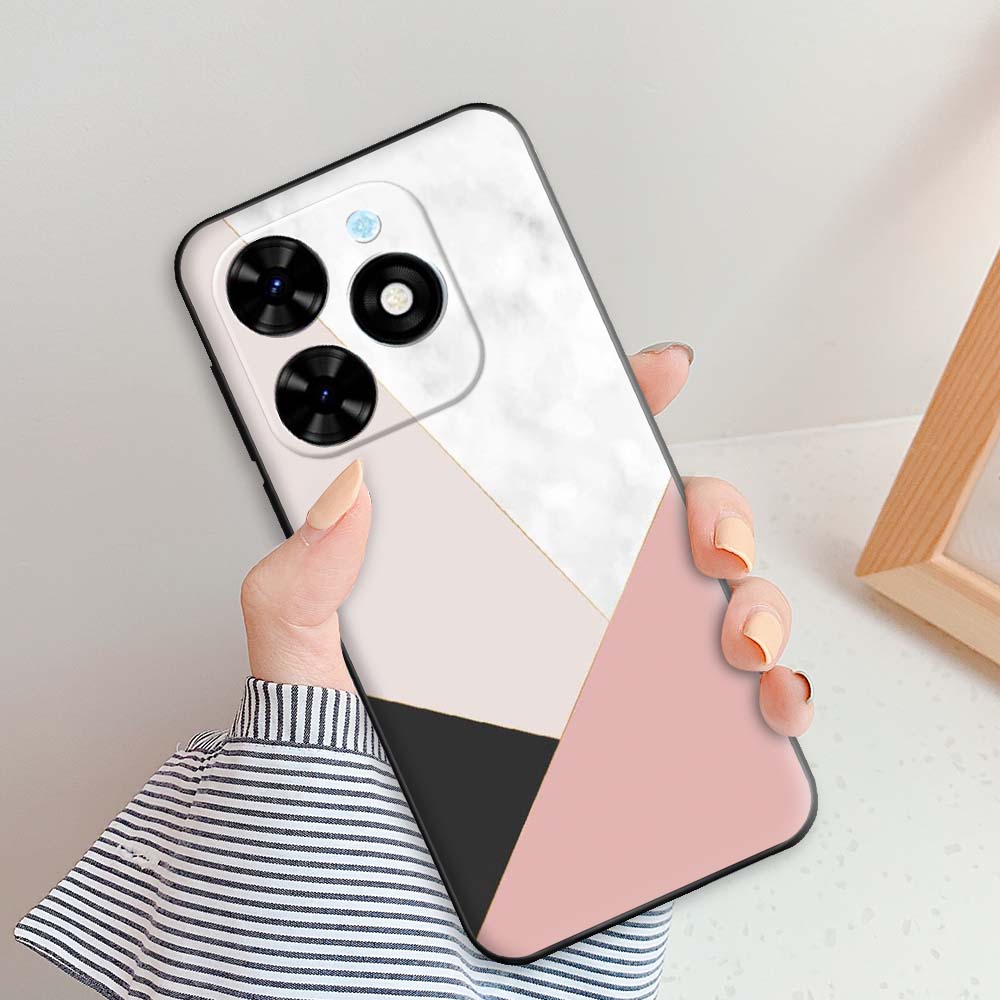 For Tecno Spark GO 2024 Case For Spark GO 2023 Cover Black Edge Soft Silicone Phone Cases For Spark GO 2022 Shell Bumper Funda