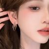 Fashion Punk Metal Multilayer Silver Color Hollow Round Geometric Hoop Earrings For Women Girl Party Jewelry Gifts Accessories