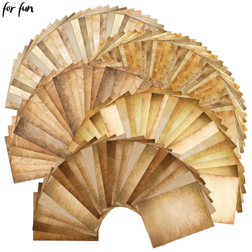 Für Spaß 48 Blatt Vintage Scrapbook Materialpapier DIY Junk Journal Collage Fotoalbum Retro Hintergrundpapier A4 Druckpapier