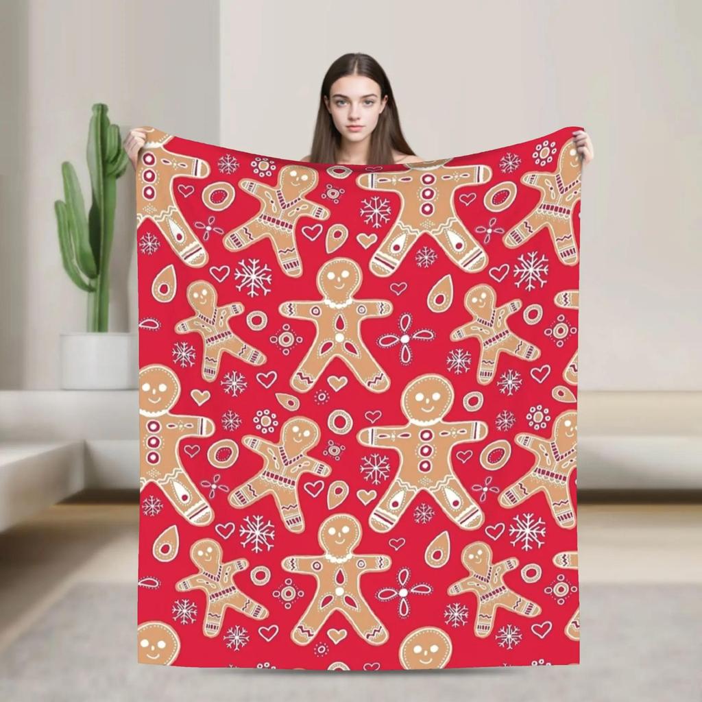 Warm Soft Flannel Blanket for Kids Boys Girls Christmas Story Design Throw for Bed Sofa Outdoor Travel Use Bedspread Cover
