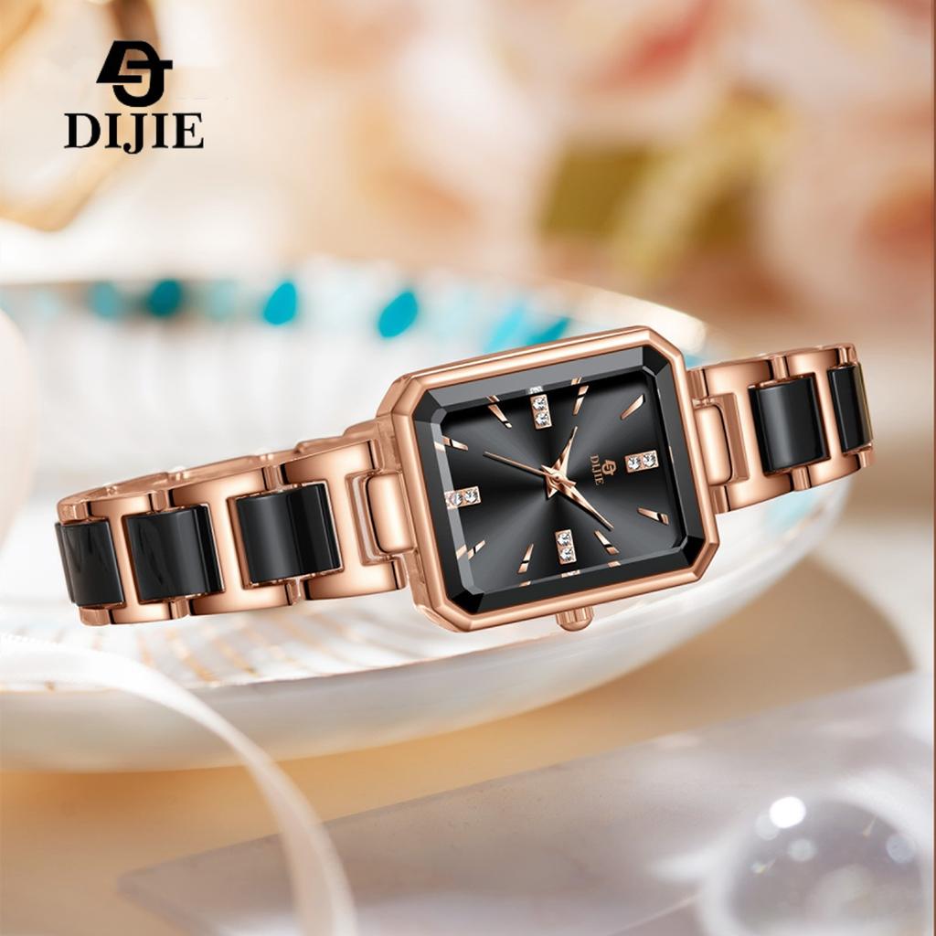 Gold Inlaid Jade Qingti Watch Women'S Small Dial Women'S Bracelet Watch High-End Women'S Watch Luxury Jewelry Buckle Retro Trend