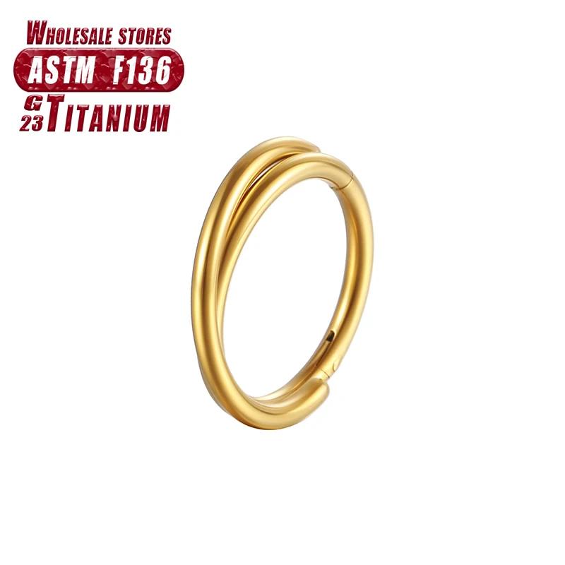 F136 Titan Piercing Septum Zirkon Ohr Tragus Knorpel Nasenringe Daith Helix Ring Clicker Schmuck für Damen Mädchen Geschenk