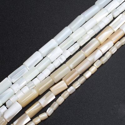 Perline di pietra a conchiglia superiore a troco di forma cilindrica naturale per la creazione di gioielli 3,5x3,5/4x8/5x10mm 15''