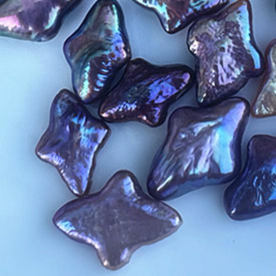 

10mm Purple & Cross Star Natural Freshwater Baroque Pearl Beads for DIY Jewelry 1 Loose Bead