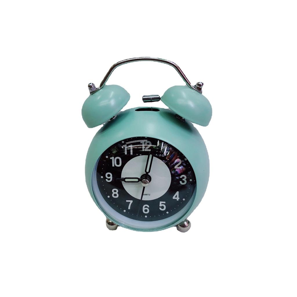 3-inch Small Fat Spherical Simple Real Luminous Night Light Metal Iron Bell Alarm Watch Arc Surface Creative Watch