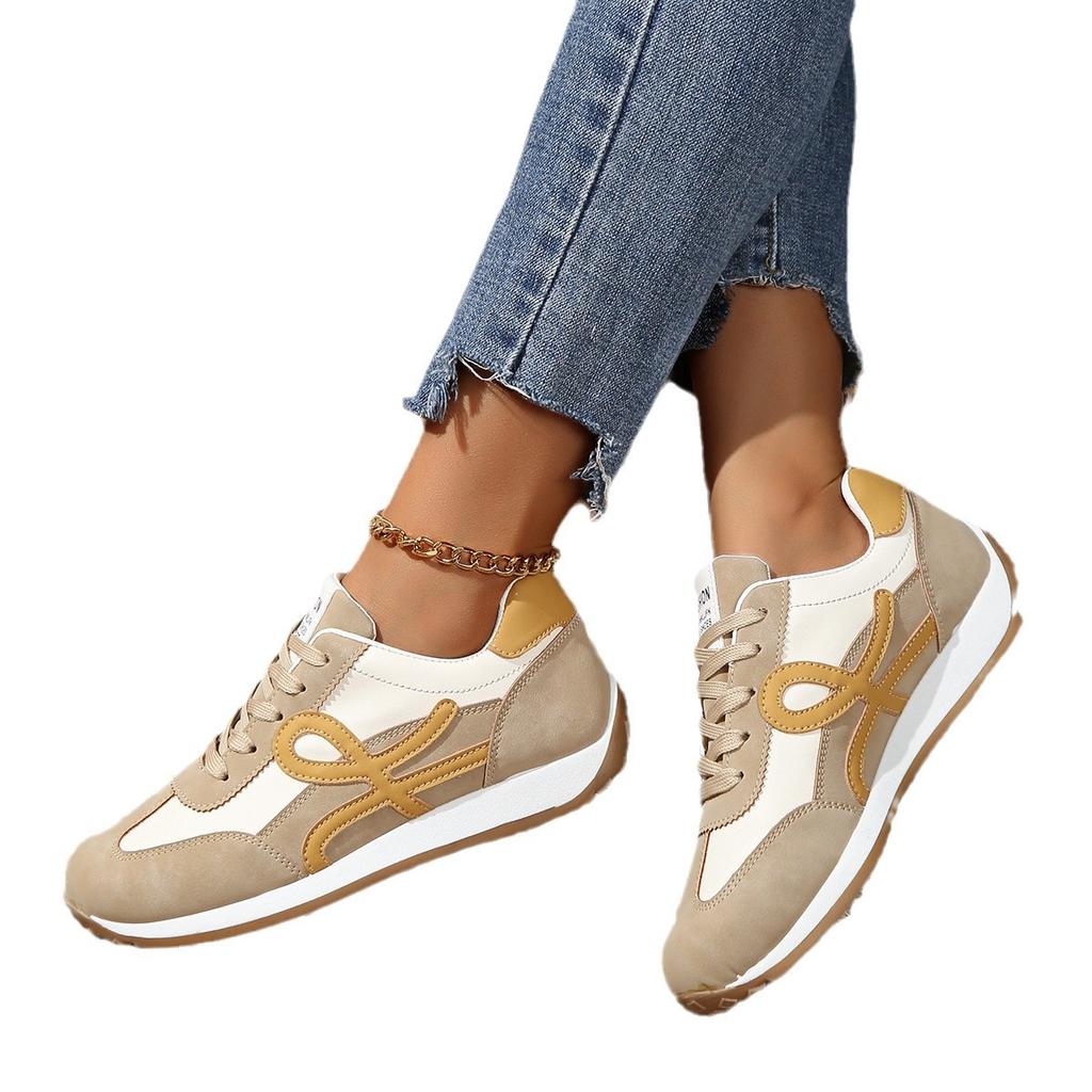 Daddy shoes women's spring and autumn round head lace-up fashionable and comfortable sports and leisure shoes