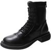 Martin Boots Women's 2025 Spring and Autumn New British Style Versatile Lace-up Short Boots Platform-soled Locomotive Single Boots Round Head Women's 