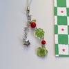Fashionable Four Leaf Grass Keychain Button Inspired Beaded Charm Hanging Pendant Korean Style Decoration