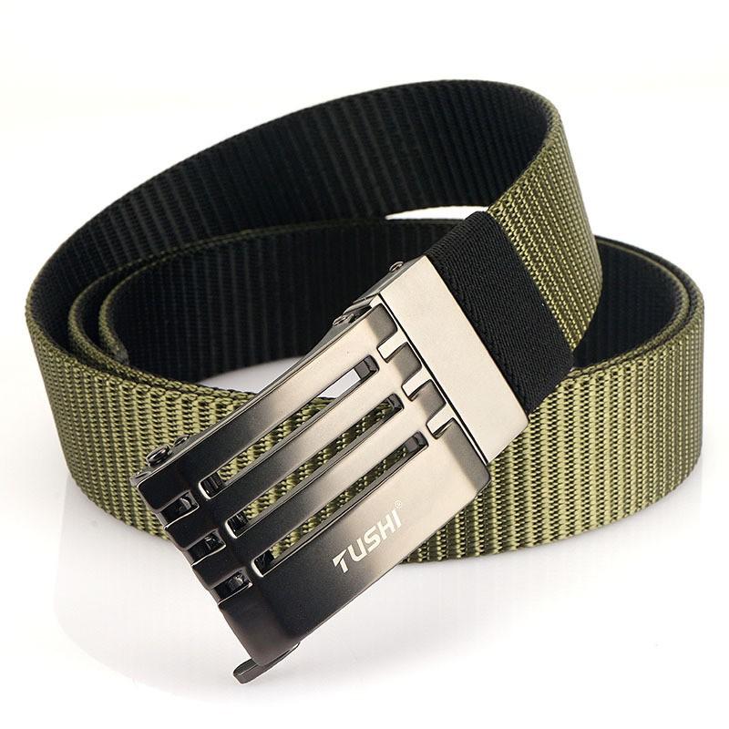 Belt Rotating Automatic Buckle Men's Waist Double-sided Color Nylon Canvas All-match Casual Trend Pants