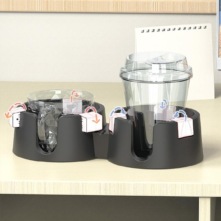 Cup Holder for Bedsides Tables and Workstations Spillproof Plastic Cup Stand Waterproof Office Coffee Mug Rack