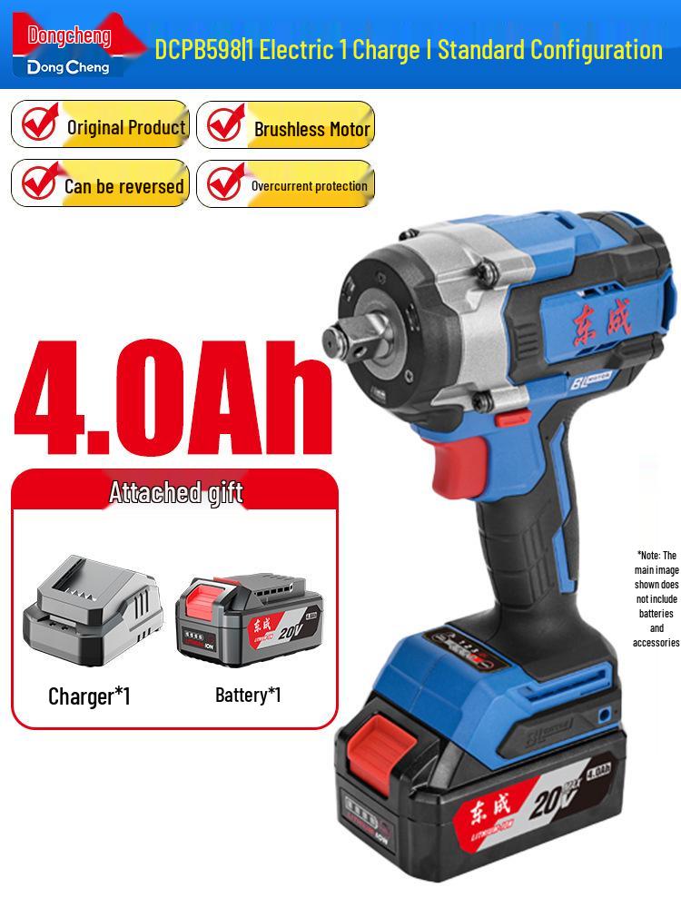 Dongcheng High Torque Brushless Electric Wrench with Lithium Battery 