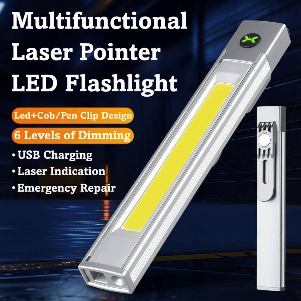 Magnetic Pocket Work Light Super Bright Flashlight LED Torch Light  Outdoor Camping Work Lighting
