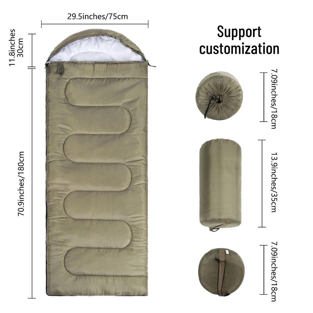 Four Seasons Universal Outdoor Camping Sleeping Bag, Thickened for Adults