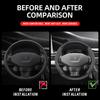 Housse de volant texturée fibre de carbone mate suédée adaptée pour Peugeot 206 208 3008 308 207 307 2008 508 5008 407 107 Partner Rifter