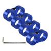 4PCS Braided Hose Separator Clamp Adapter 4AN 6AN 8AN 10AN 12AN Fuel Line Fitting Bracket Aluminum AN4 AN6 AN8 AN10 AN12