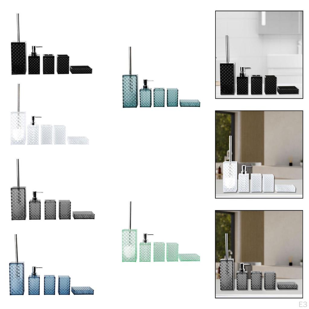5-częściowy zestaw akcesoriów łazienkowych Mydelniczka Dekor Nowoczesny Praktyczny Do Użytku Domowego Mieszkaniowego