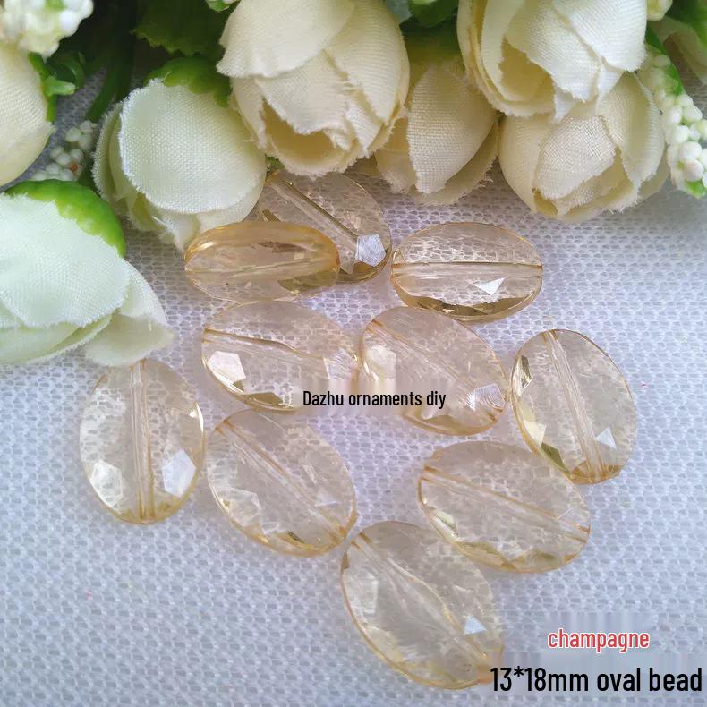 DIY Handmade Beading Kit: Transparent Acrylic Oval Beads for Jewelry, Curtain, Partition, and Accessories