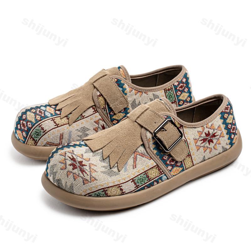 Mode 2025 Herr Casual Loafers Modetrend Tetro Nisch Tjock Sula Casual Platta Skor Slip on Bekväma Lätta canvas Sneakers