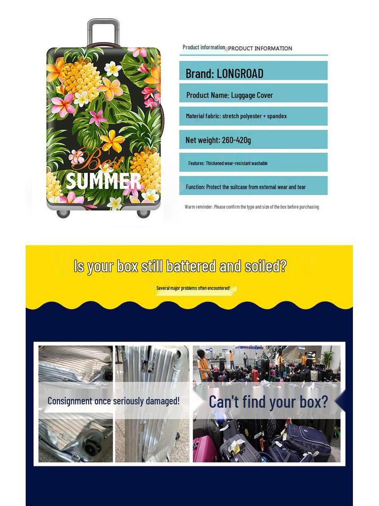 Přizpůsobitelný zesílený kožený cestovní kufr Obal proti prachu