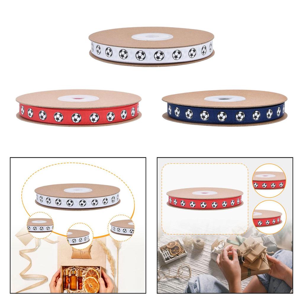 Soccer Ribbon Sports Themed for DIY Hair Bow Graduation Season Party Favors