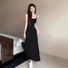 Woman Spring Summer Style Bodycon Dress Female Sexy Sleeveless Spaghetti Strap Split Sheath Dress
