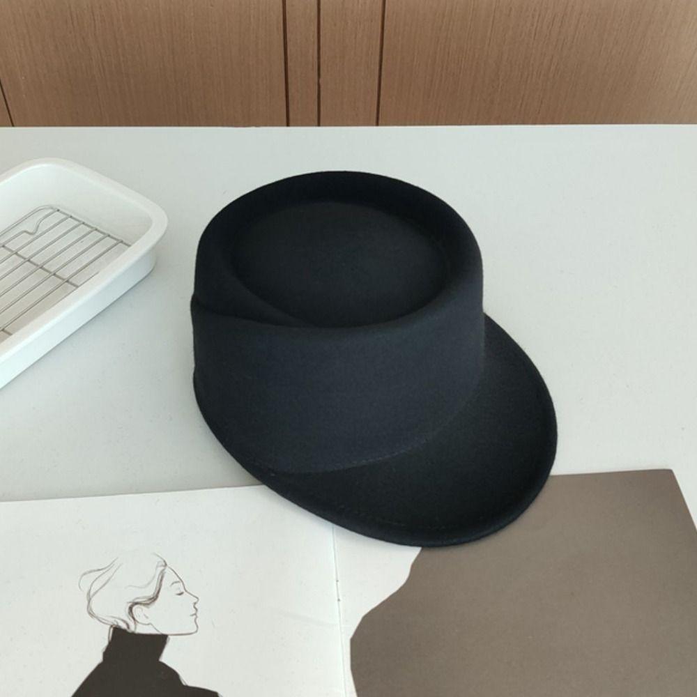 Warm Wool Hat 100% Wool Equestrian Hat Fashion Top Hat for Women  Daily Wear