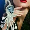 Fashion Exquisite Peacock Rhinestone Brooch For Women Clothing Coat Accessories Gifts