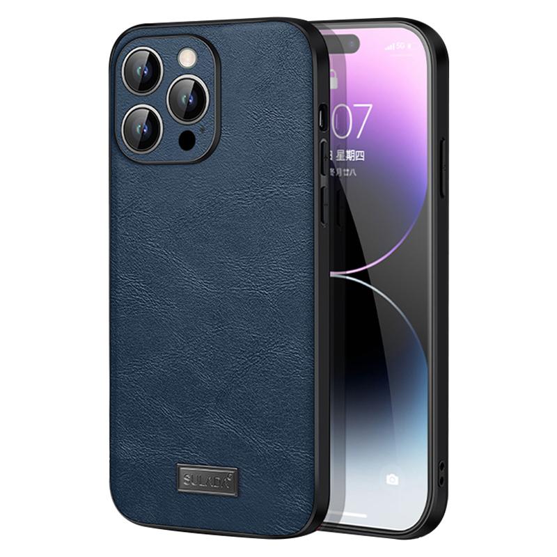 SULADA For iPhone 15 Pro Max PU Leather+TPU+PC Phone Case Shockproof Back Cover