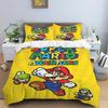 2026 New Super Mario Game-Themed Duvet Covers and Pillowcases – Suitable for Single, Double, Queen, and King Beds