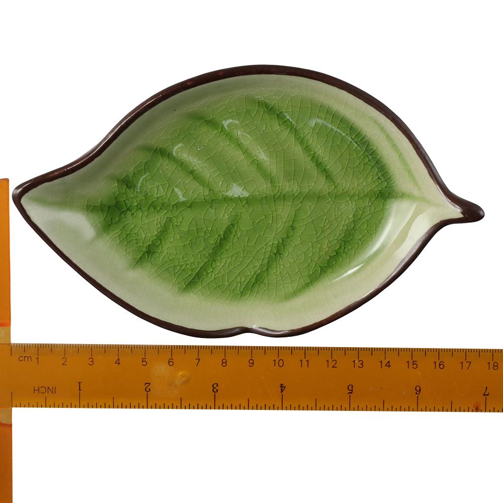 Repose Cuillère Céramique De Feuilles Vertes, 14,3x12,6x1,8cm Joli Repose-Cuillère Pour Cuisinière Comptoir Cuisine Décoration Cuisine Ferme Moderne(Vert