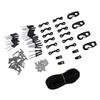 Kayak Deck Rigging Kit with Deck Loops Tie Down Pad Eyes Bungee Cord J Hooks Screws Rivets for Canoes Boat