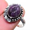 Sage Amethyst Gemstone Handmade 925 Sterling Silver Jewelry Ring Size 8