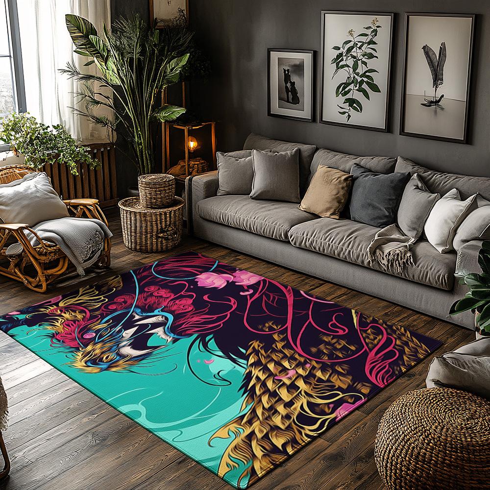 

Luxury Bohemian Rug, Pastel Pink Gold Carpet, Soft Accent Mat for Sunlit Living Space 50x80cm