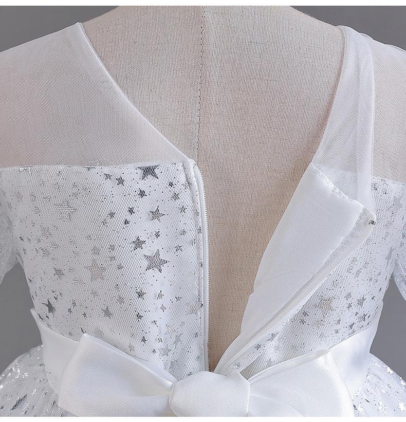 Pailletten Puffärmel Kleid für Mädchen - Babys erster Geburtstag Hochzeit und Abendkleid