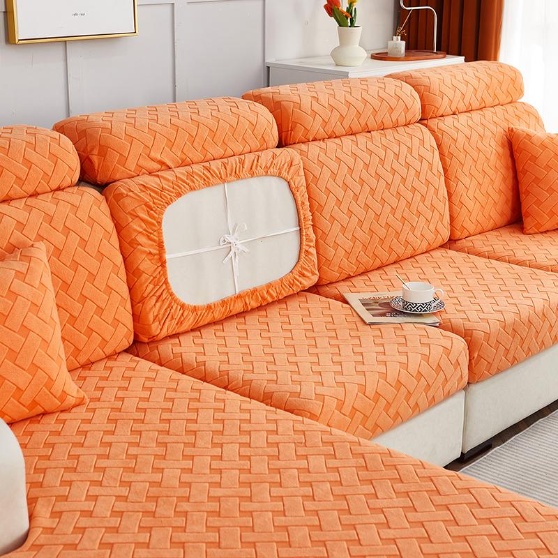 1Pc Jacquard Sofa Slipcover Nonslip Elastic Sofa Cover Couch Cover For Bedroom Office Living Room Home Decor Furniture Protector