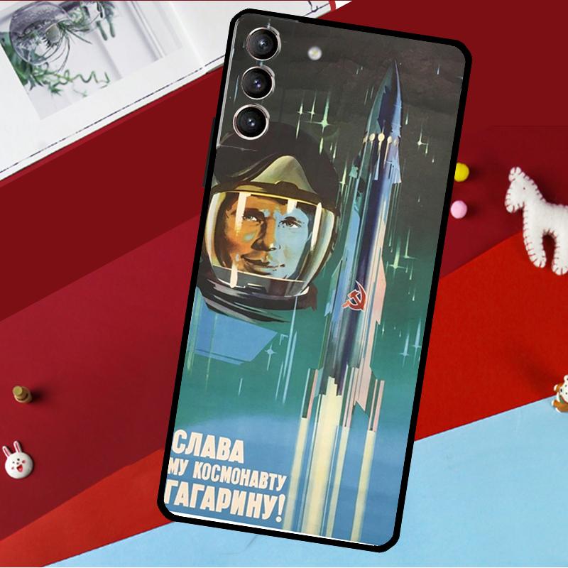 CCCP Soviet Space Propaganda Art Funda For Samsung Galaxy S26 Ultra S24 S22 S23 S25 Plus S20 S21 FE S9 S10 S25 FE Phone Case