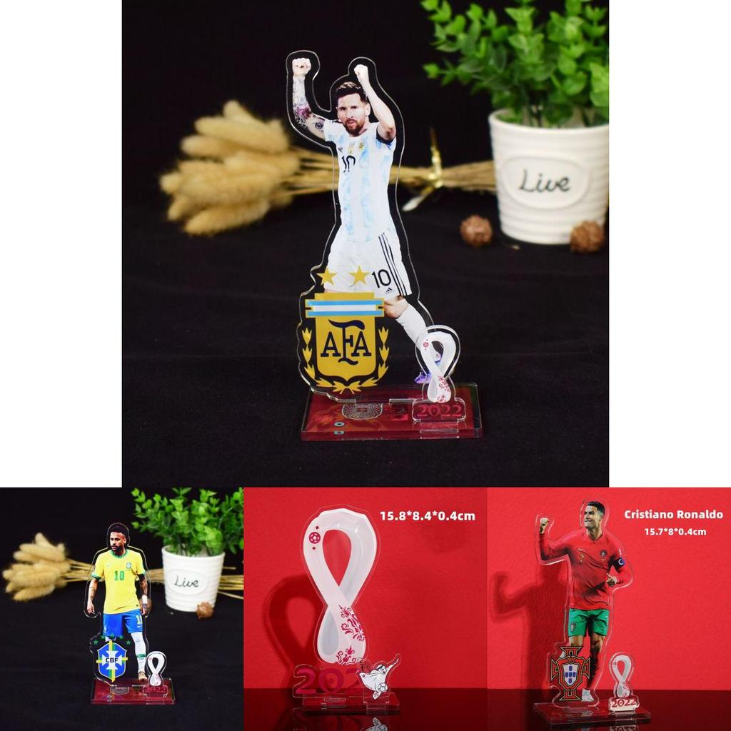 Mascotă Logo Vedetă Fotbal Jucărie Acrilică Handmade Perfectă Pentru Fanii Lui Neymar Messi Și Ronaldo