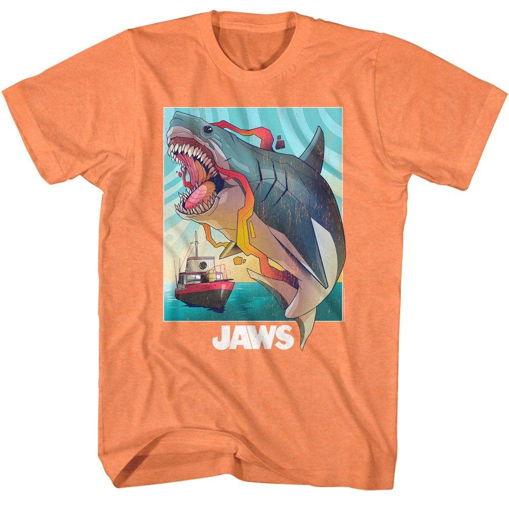 Jaws Colorful Cantaloupe Heather Movie Shirt S