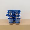Winter Women Bow Fashion Rhinestone Mid-Calf Snow Boots New Design Genuine Cow Suede Leather Lady Long Boots Classic Warm Shoes