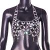 Körperkette Funkelnde Strasssteine Rock Ärmellose Crop Tops Mode Bikini Körper Schmuck Festival Party für Damen und Mädchen