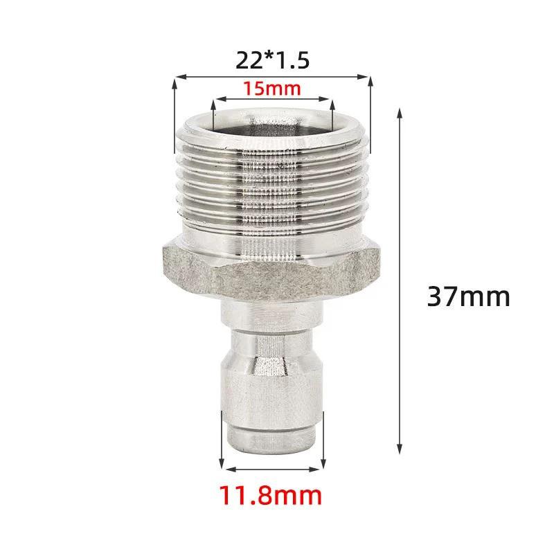 

M22 Quick Connect Pressure Washer Fittings Stainless Steel Male And Female Adapter Set (Internal Thread, External Thread) A2