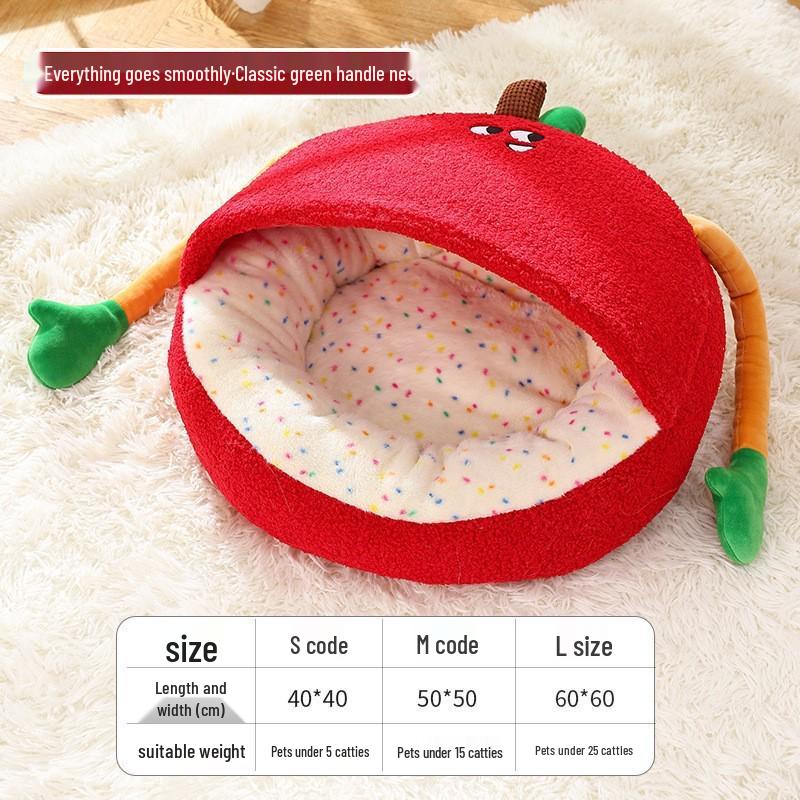 Alpaca Plush Pet Bed: Warm, Thick, High Rebound Sofa for Cats & Dogs