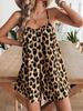 Europäisches und Amerikanisches Sommer-Leopardenmuster-Trägerkleid - Damen Freizeit Lockerer Schnitt