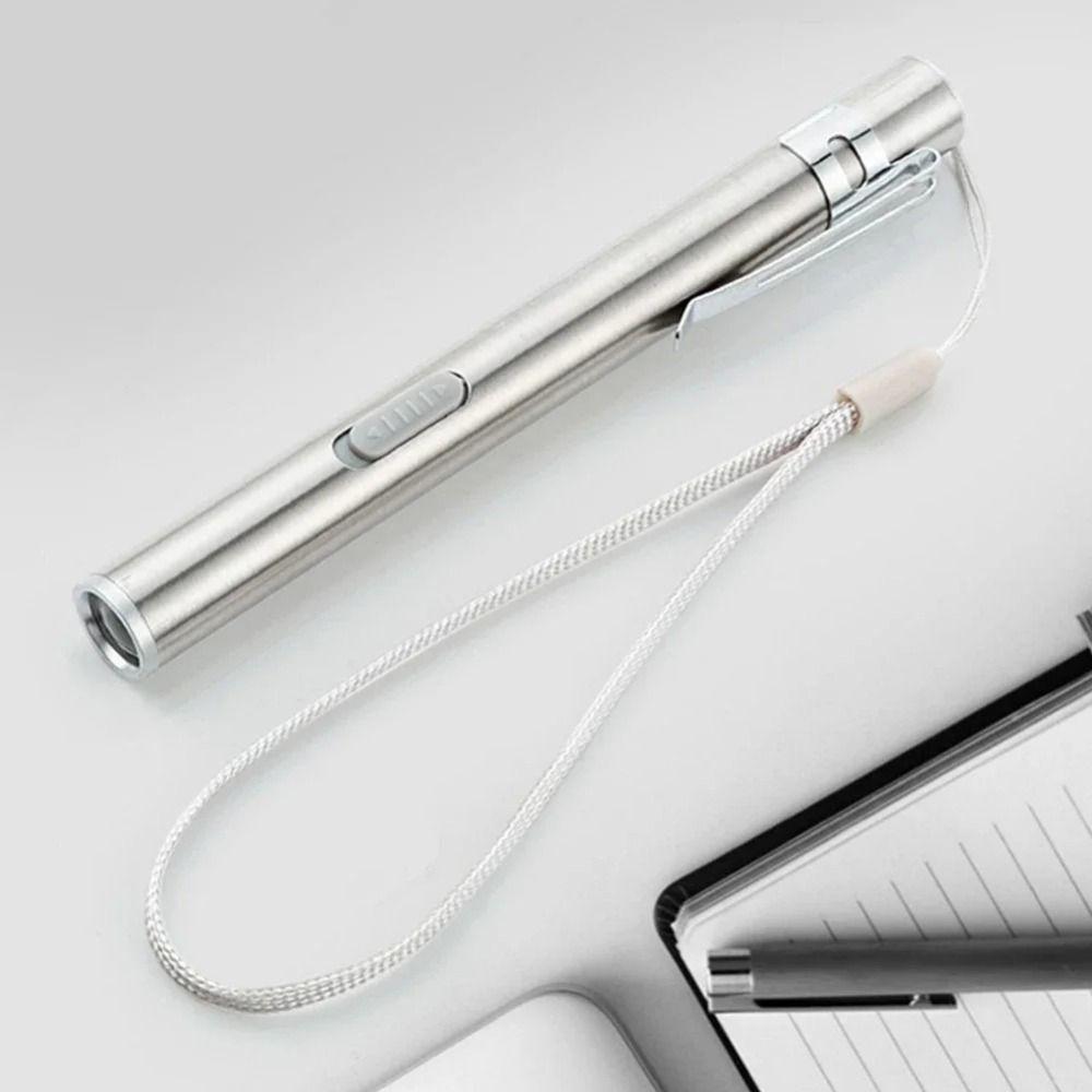 Portable Nurse Pocket Flashlight Yellow/ White Light Nursing Penlight Doctors Pen Light Cycling