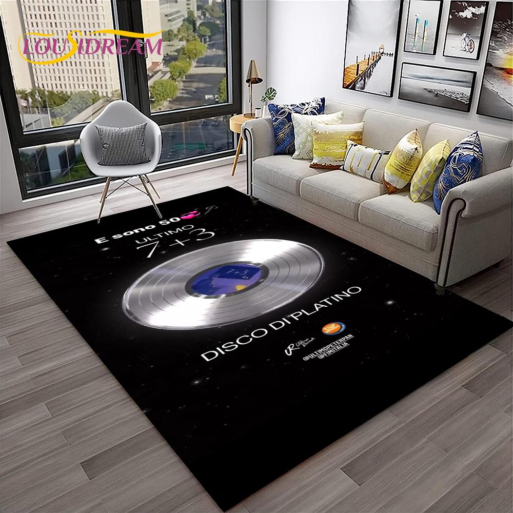 Muzyka Sztuka 3D Płyta Winylowa Retro Dywanik Dywan do Domu Salon Sypialnia Sofa Wycieraczka Dekor, Dywanik do Zabawy dla Dzieci Antypoślizgowa Mata Podłogowa