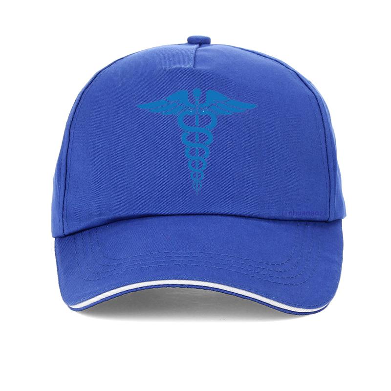 EMT Star of Life Nursing Ambulance Print Baseball Cap Unisex Women Caduceus Hat  Medicine Symbol Nurse Doctor Medical Bonnet