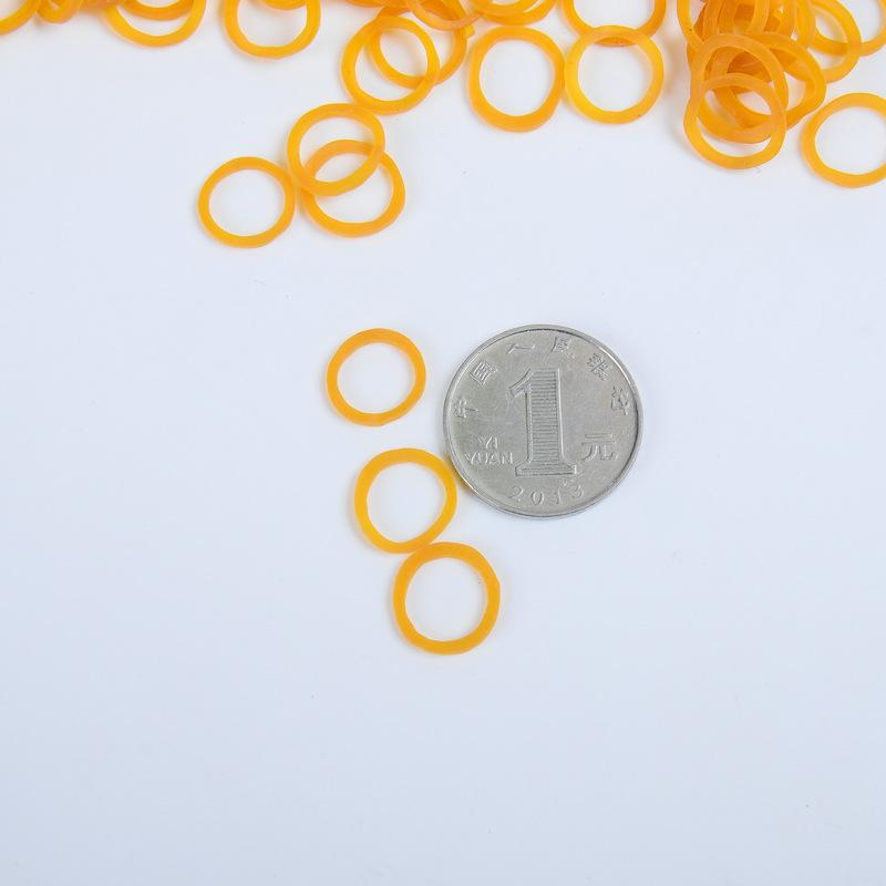 Cowhide Rubber Band - 1cm Outer Diameter Yellow Leather Rings for Tying Vegetables and Bundling Money