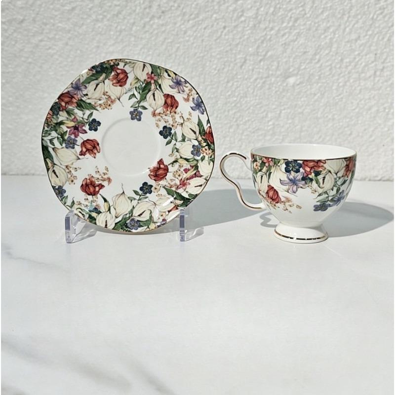 British Coffee Cup And Saucer Afternoon Tea Set Light Luxury Rural Retro Style Housewarming Gift